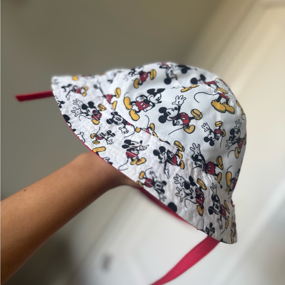 Disney Mickey Mouse Kids Bucket Hat - White and Red